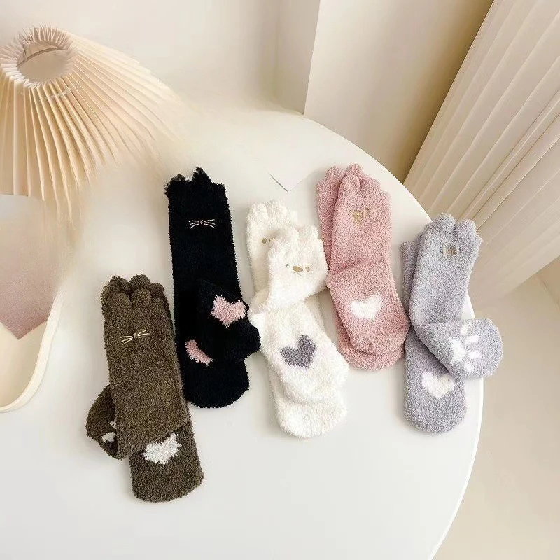 5 أزواج من الجوارب النسائية الجديدة لخريف وشتاء، جوارب نسائية مريحة غير رسمية، جوارب أنبوبية سميكة ومتعددة الاستخدامات #4