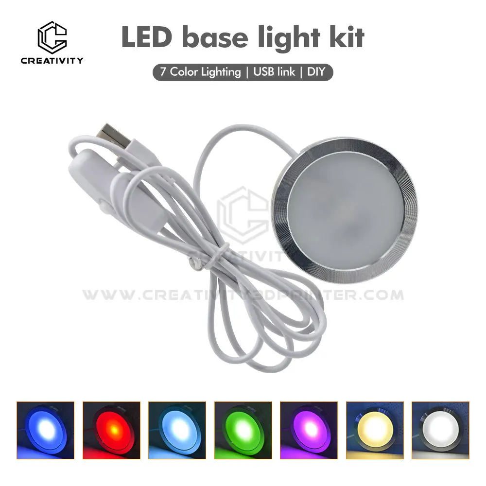 Creativity For Labx1 Led Lamp Kit 001 Warm white and colorful  Light Kit Led Light  Mouse Wireless Diy Model 3d Printing Parts