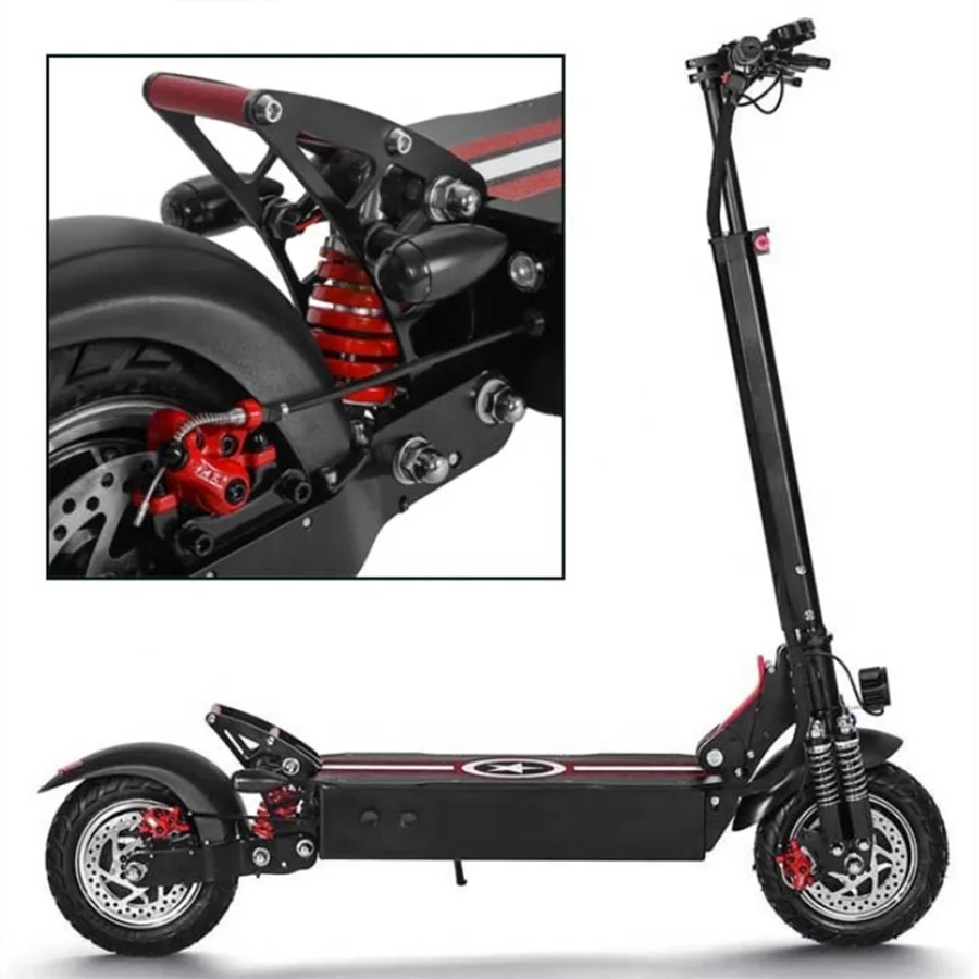 Novo motor 1600w scooter elétrico de motor duplo 2024 skate elétrico e scooter 40 graus ângulo escalada cidade scooter elétrico