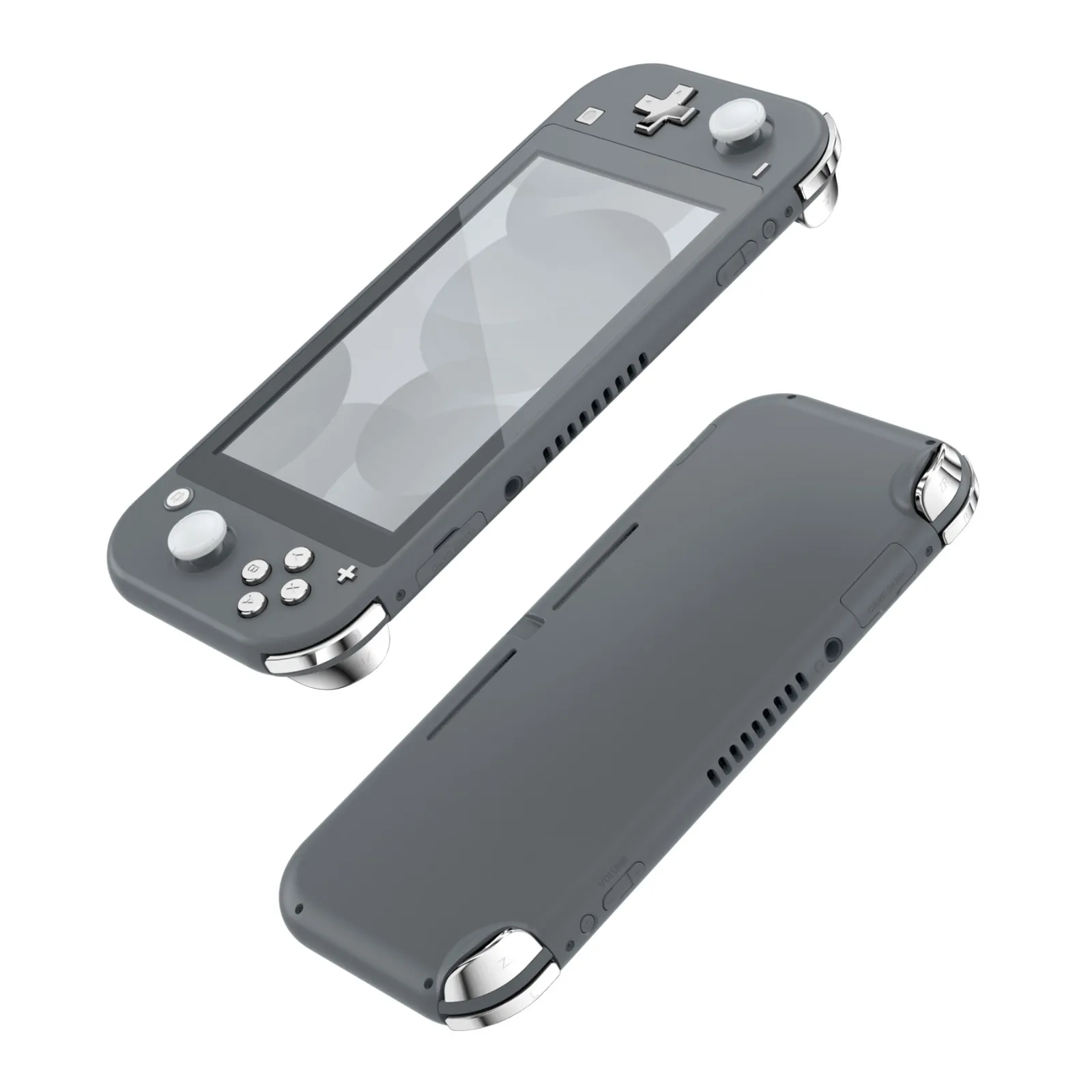 eXtremeRate for NS Switch Lite Replacement Full Set Buttons with Tools - Chrome Silver & Chrome Gold