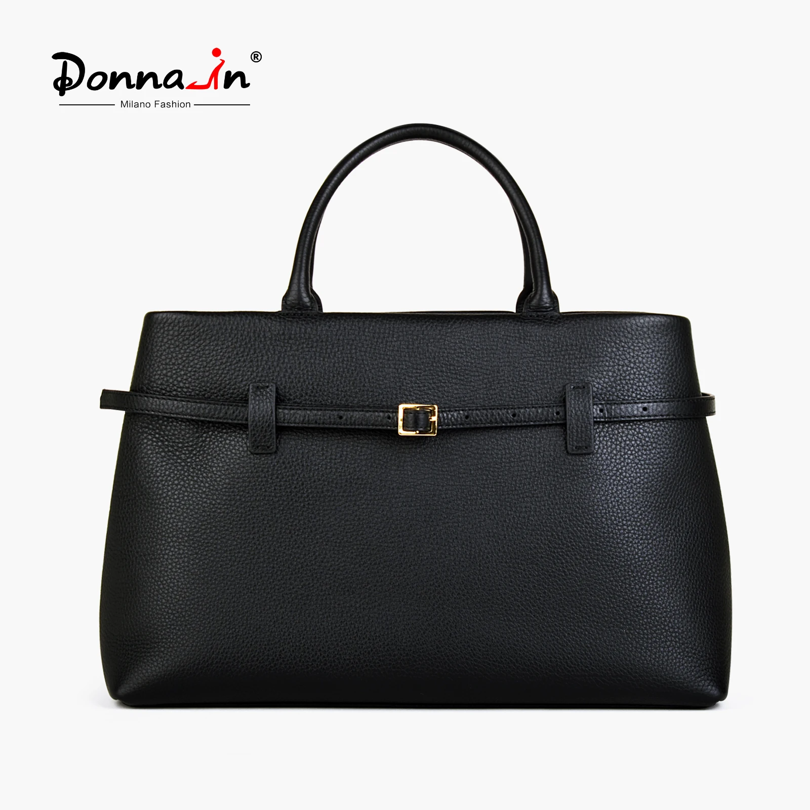 Donna-in натуральная цельнозернистая кожаная сумка-тоут большой емкости для ежедневного бизнеса