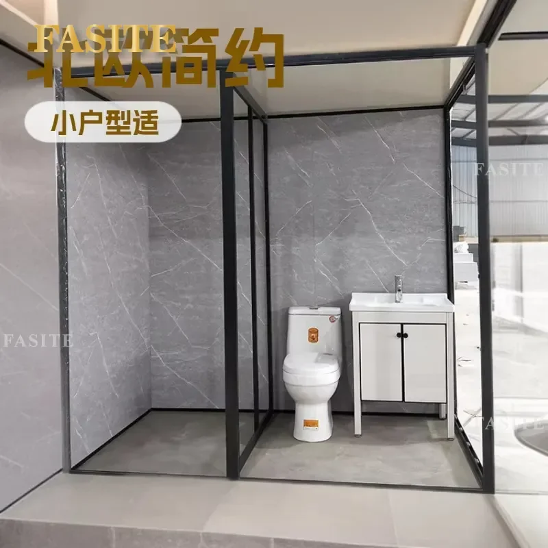 For Nordic Simple Style Integrated Shower Room Bathroom Cabin Small Apartment Household Bath Heating Enclosure Waterproof