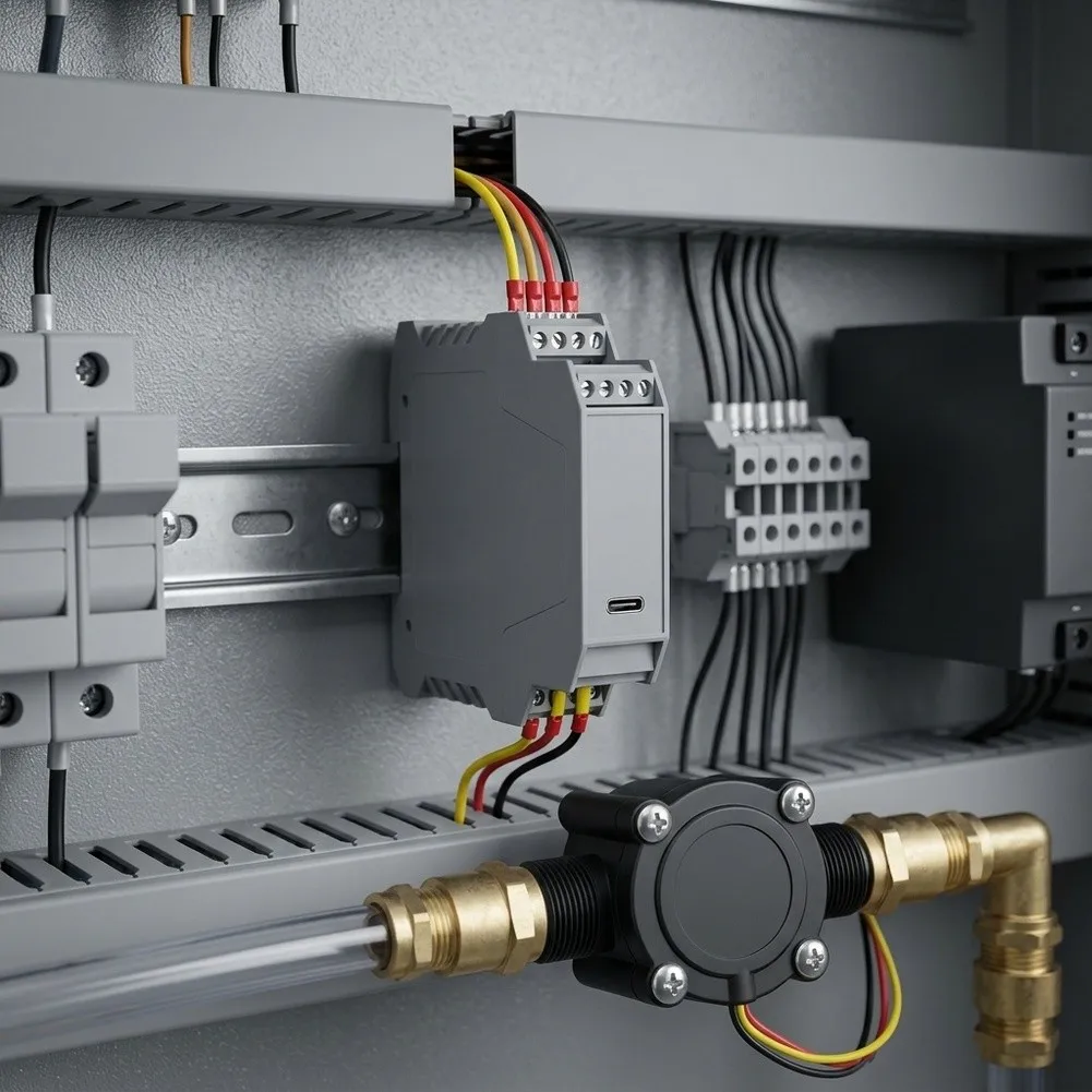 4-20mA Water Flow Sensor Module for Real-Time Flow Tracking in Commercial Plumbing and Facility Management Systems