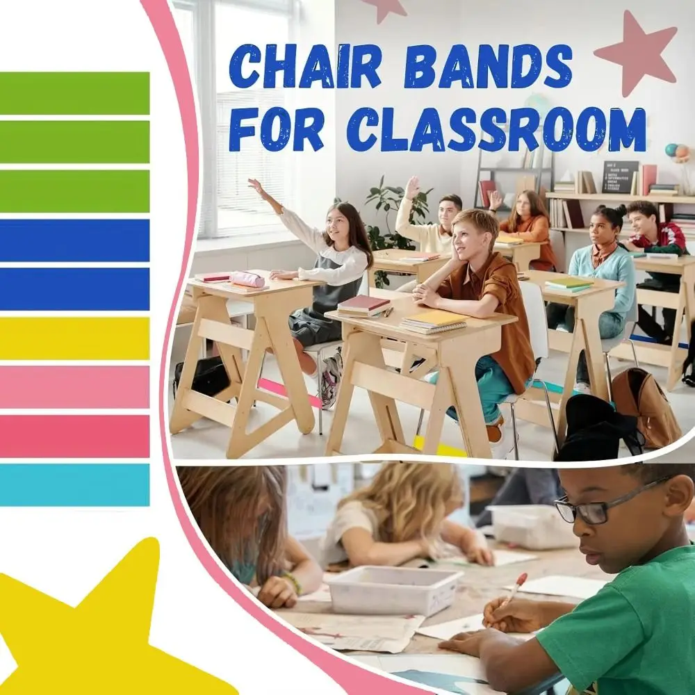 Elastic Chair Stretchy Bands Stress Relief Improve Concentration Towel Bands Colorful Elastic Chair Strips Beach Chairs