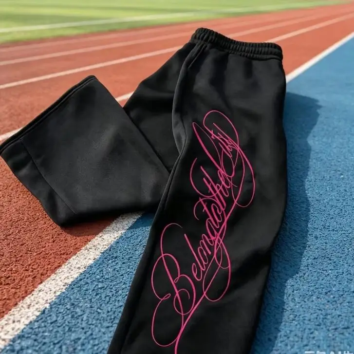 2026 High Street Sweatpants Summer American Letter Printing Personalized Trendy Couple Loose Fashion Trousers For Adults Kids