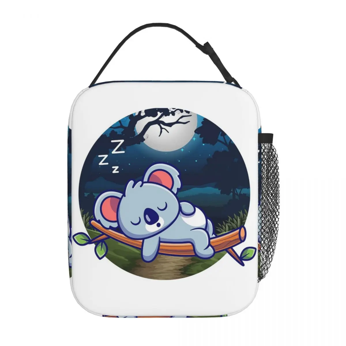 Cute Baby Koala Sleeping Good Night Insulated Lunch Bag for Women Kids Portable Food Boxes Thermal Lunch Box Tote