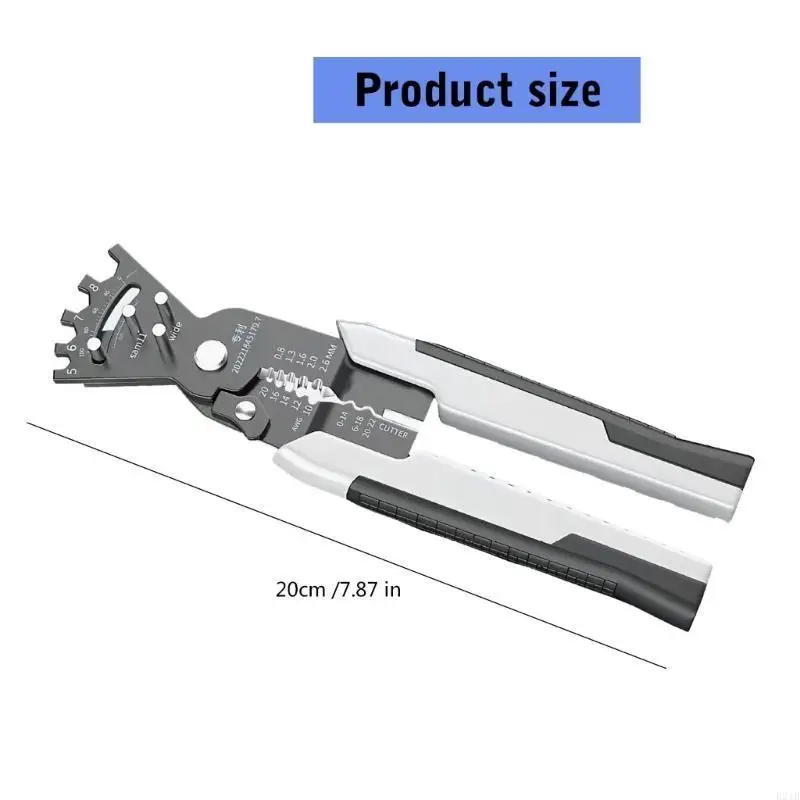 E21B Cable Crimping Tool Wire Stripper Automatic Cable Crimping Cutter Multipurpose