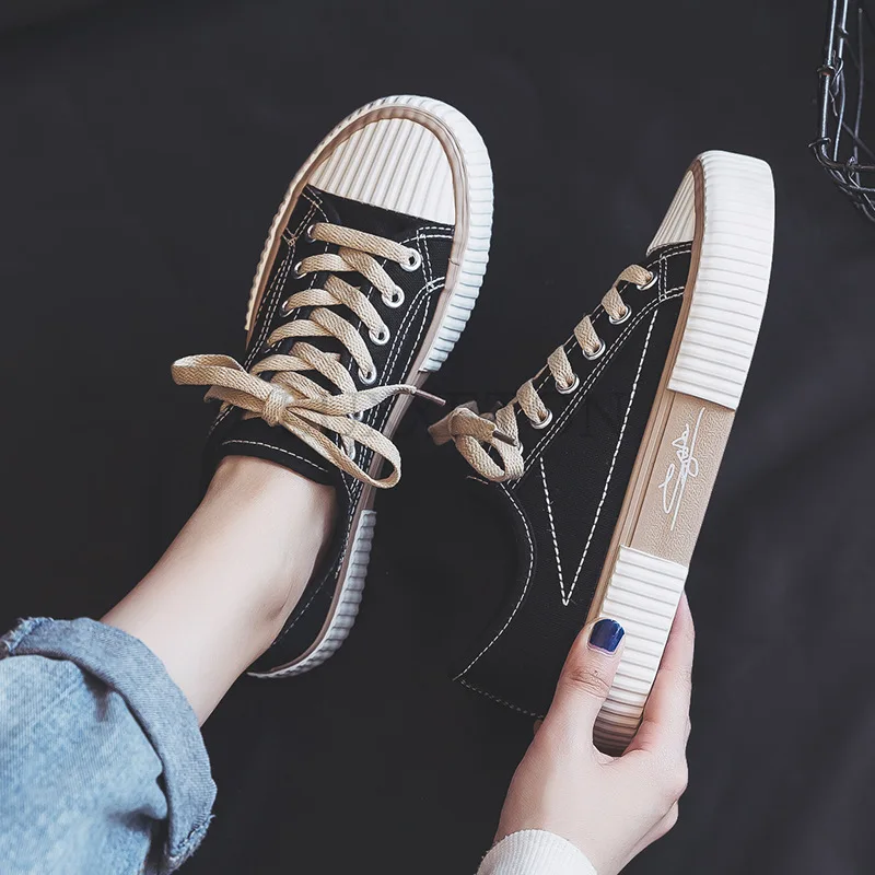 Women\'s Sports Shoes Flat Low-top Sports Women\'s Durable Casual Canvas Sneakers Cute 2024 Fashion Tennis Shoes Mainland China