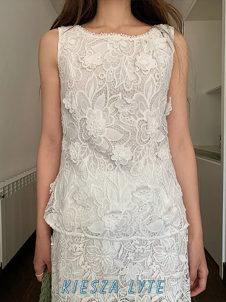 

Kiesza lyte, модная вечеринка, лето 2029, кружевной топ без рукавов для женщин, высококачественная роскошная женская блузка SexyTanks