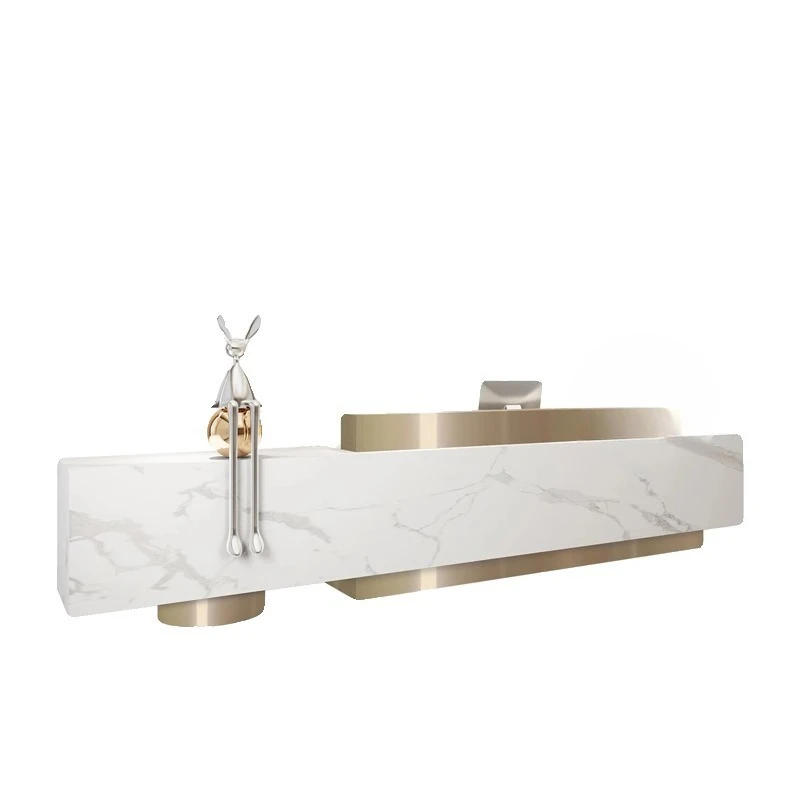 

Современный простой высококачественный мраморный шифер, стойка регистрации компании отеля, дуговая угловая касса, бильярдный зал, бар отеля