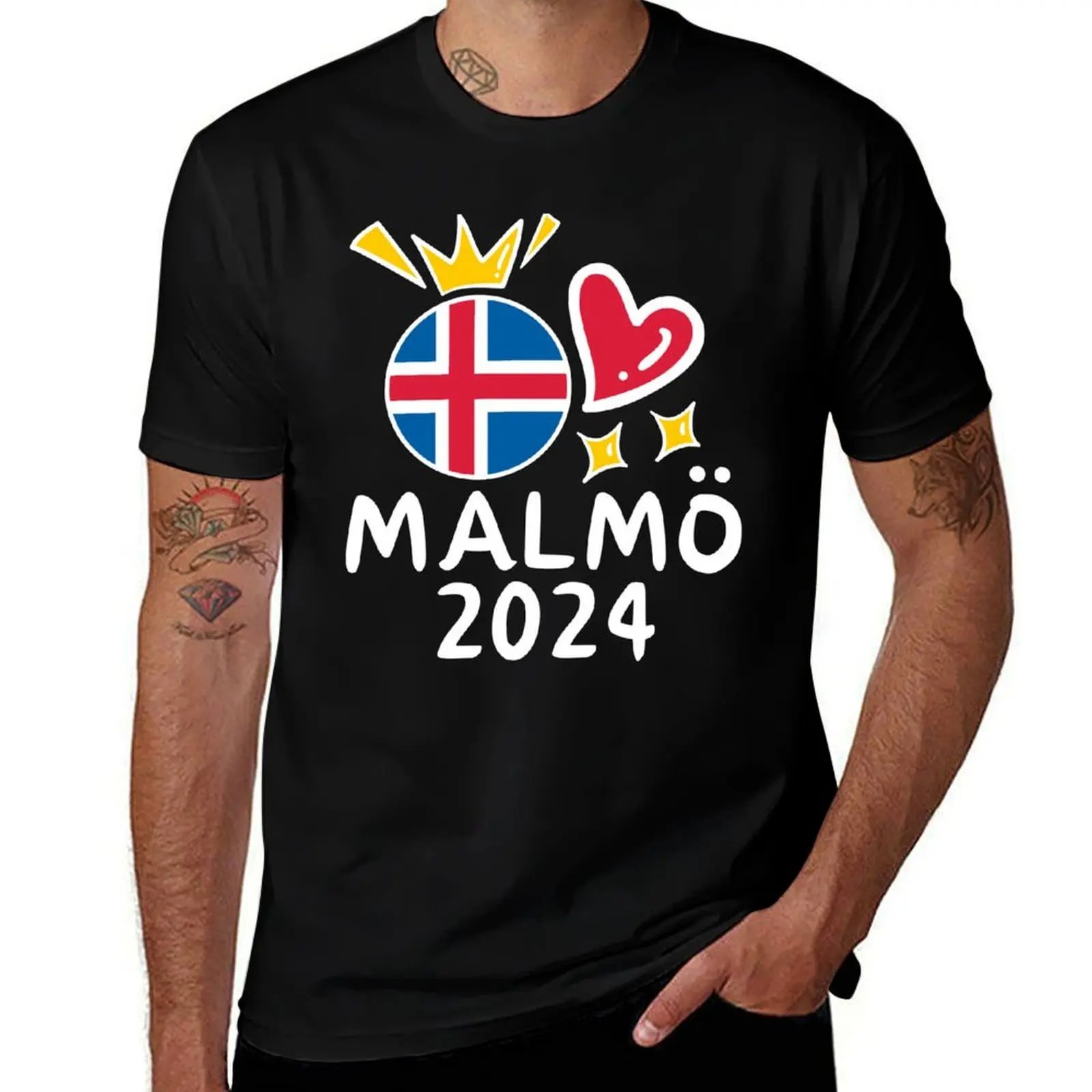 

Eurovision 2024 Song Contest Malmo Iceland Winner T-Shirt plus size tops graphic t shirt vintage summer clothes mens fashion