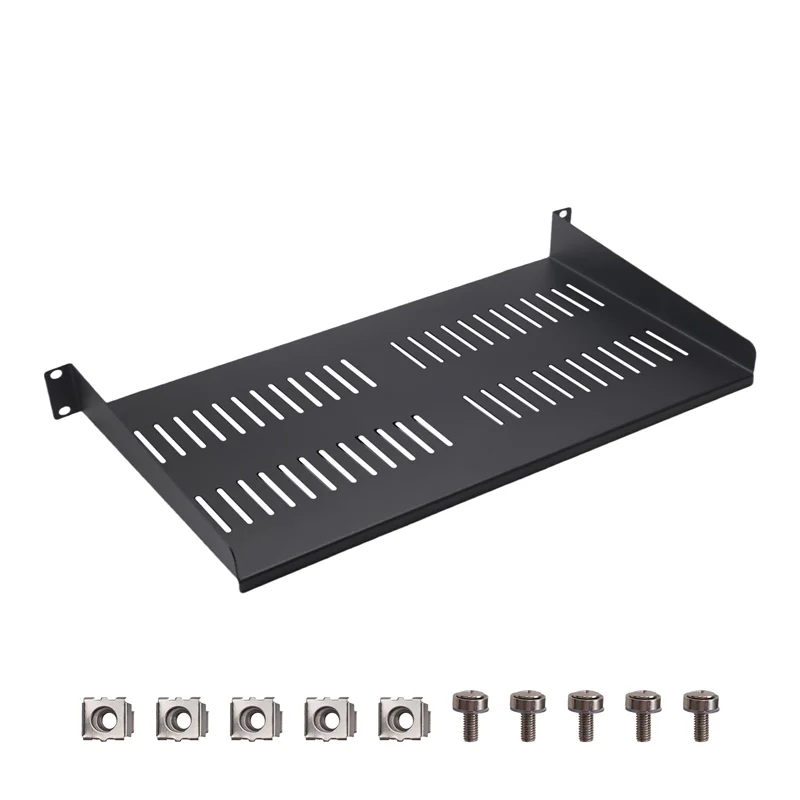 Bandeja de montagem em prateleira de rack de servidor cantilever ventilada PORK-1U para gabinete de equipamentos de rede de 19 polegadas