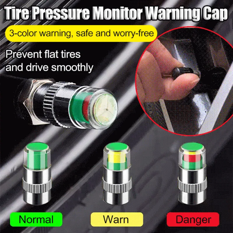 New car tyre pressure detection cap monitoring cap visible tyre pressure warning device tyre pressure detector tyre pressure cap