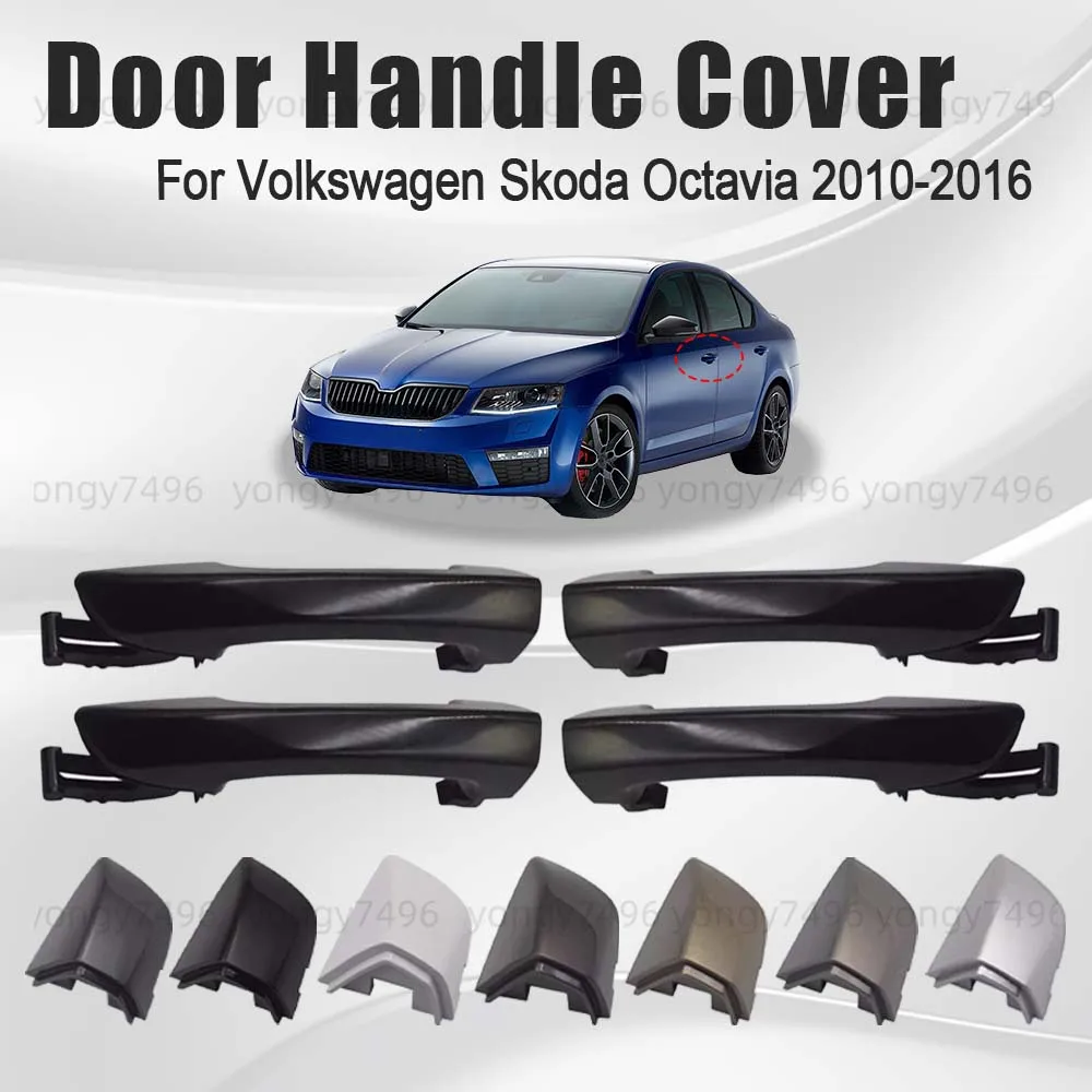 

Car Upgrade Simple Silver Wilderness Brown Black Door Handle Cover For Volkswagen Skoda Octavia 2010-2016 Cars Accessories