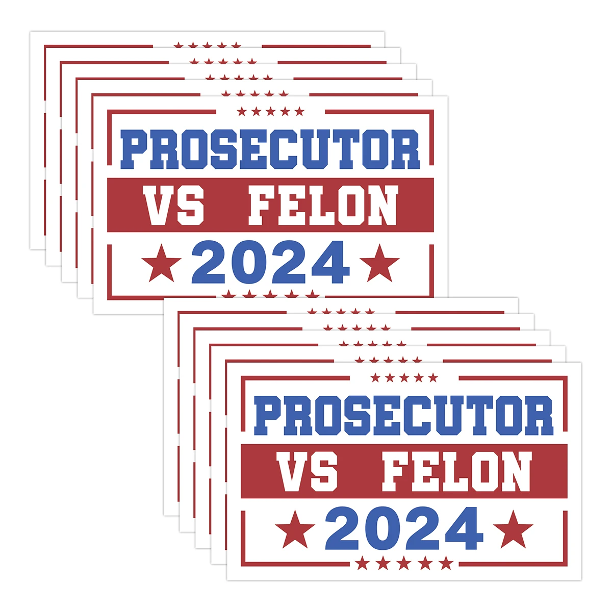 10pc Kamala Harris 2024 Sticker Vinyl Decal,Prosecutor vs Felon,Harris for President 2024 Bumper Sticker,Waterproof Car Stickers