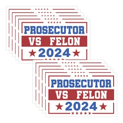 10pc Kamala Harris 2024 Sticker Vinyl Decal,Prosecutor vs Felon,Harris for President 2024 Bumper Sticker,Waterproof Car Stickers