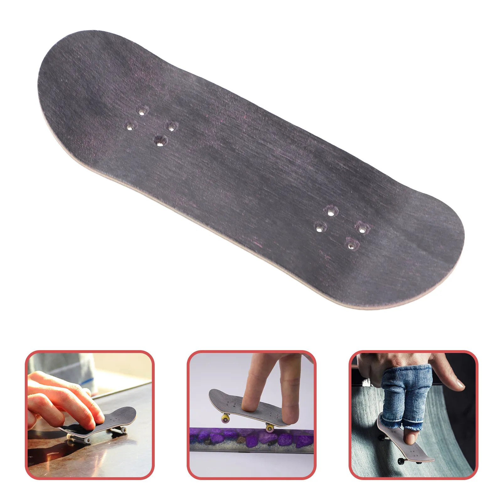 

Professional Fingerboard Deck Replacement for Mini Skateboards Sturdy Wooden Construction Non-Slip Surface Ideal for Tricks