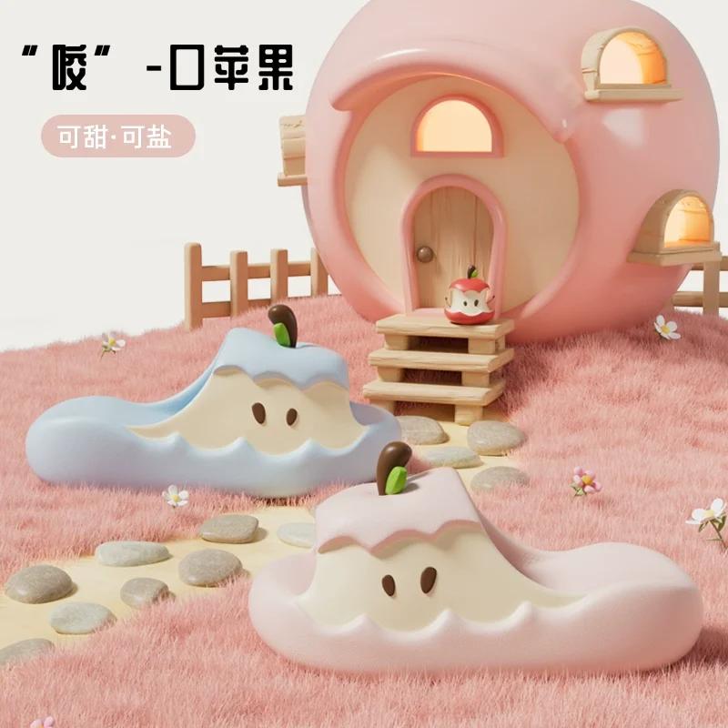 Pink Blue Mandarin Duck Apple Slippers Non-Slip Bathing Use Outdoor Wear Sandals