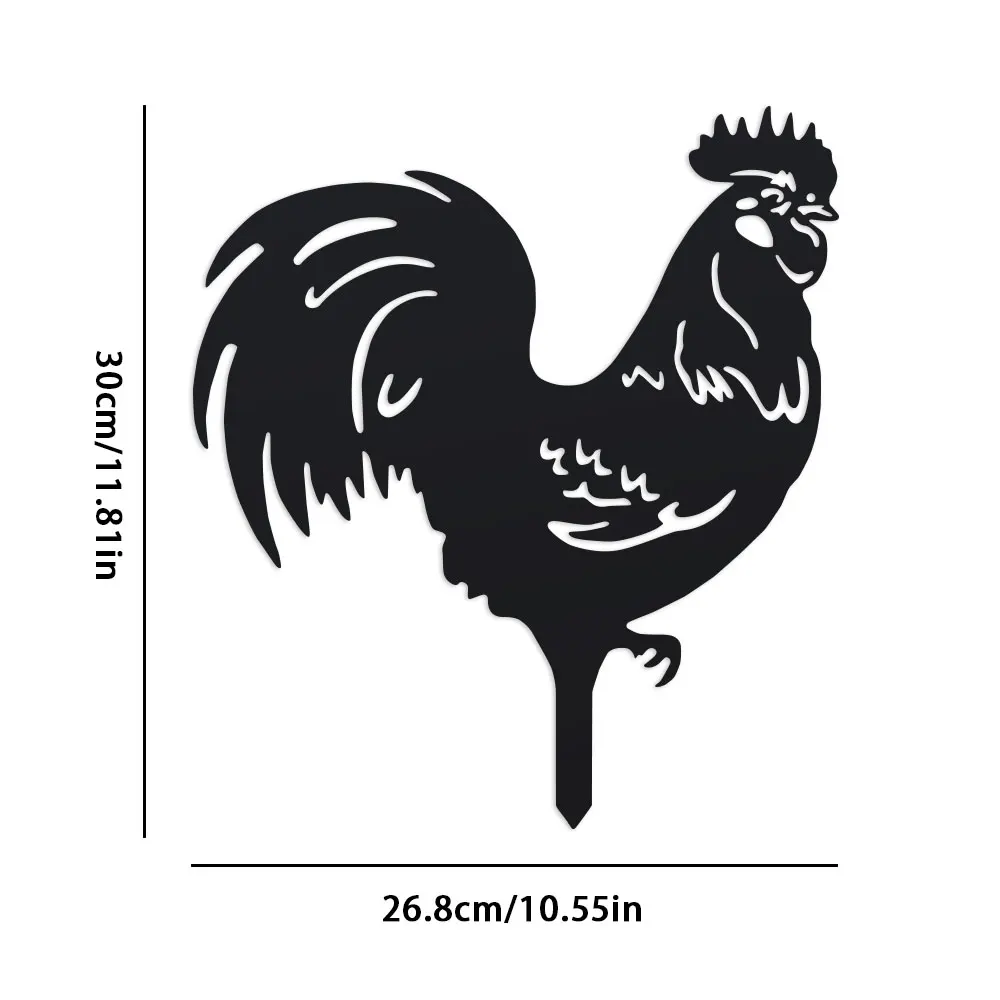 1pc Metal  bold rooster stump. This iconic rooster stump adds a rustic charm and a cheerful spirit, decorating your yard balcony