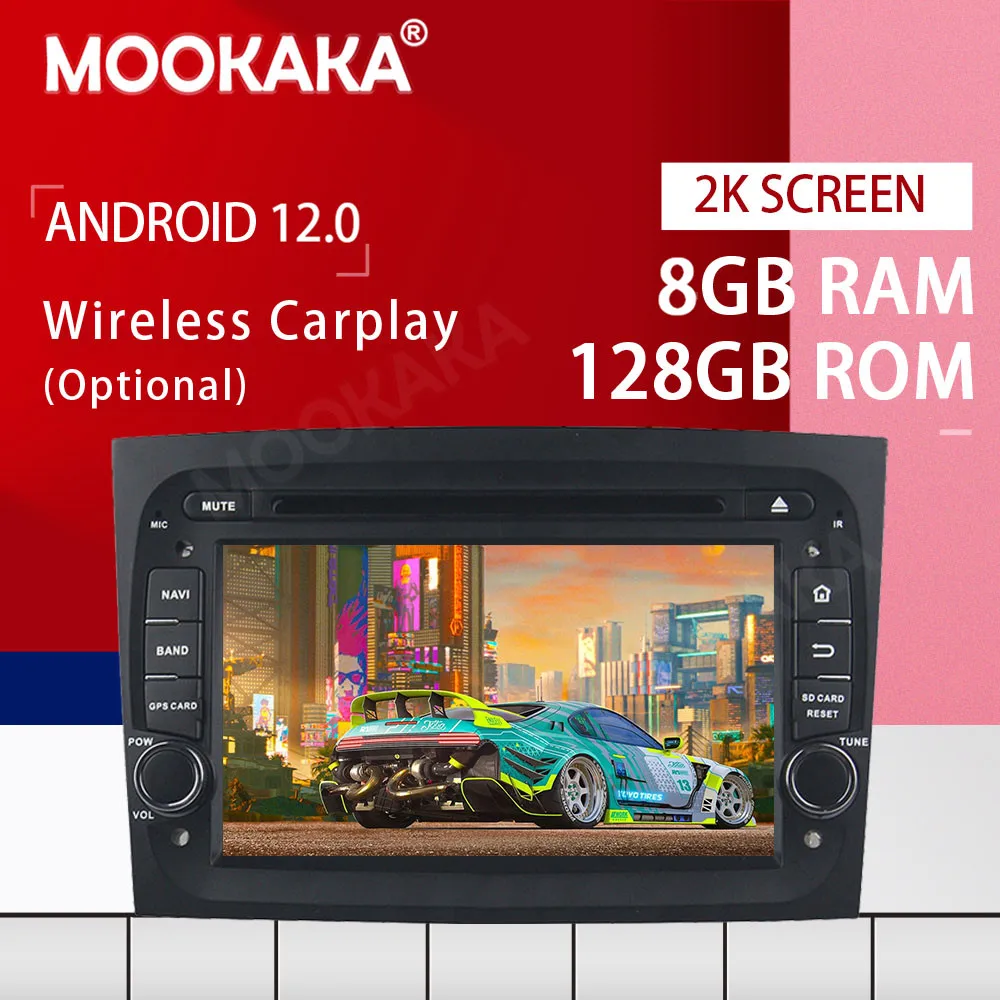 8+128GB Android 12.0 For FIAT DOBLO 2016 2017 GPS Navigation PX6 Car Stereo Radio Multimedia Auto Audio Head Unit Player CARPLAY