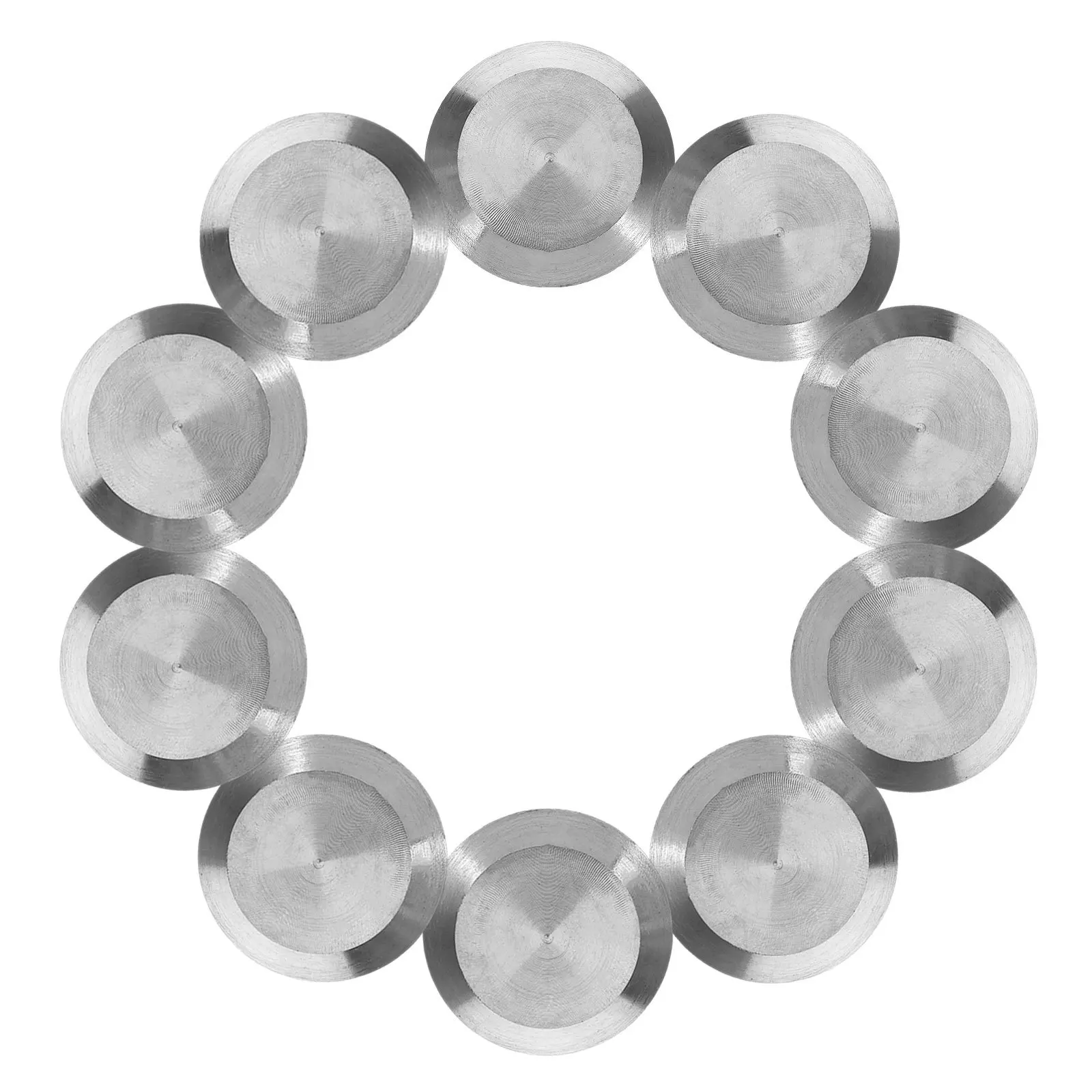 10 قطعة ترصيع اللمس المستديرة الصغيرة 3.5x3.5 سنتيمتر المضادة للانزلاق أعمى الطريق مسمار ترصيع التوافق العالمي مع منصات سلالم المسارات #2