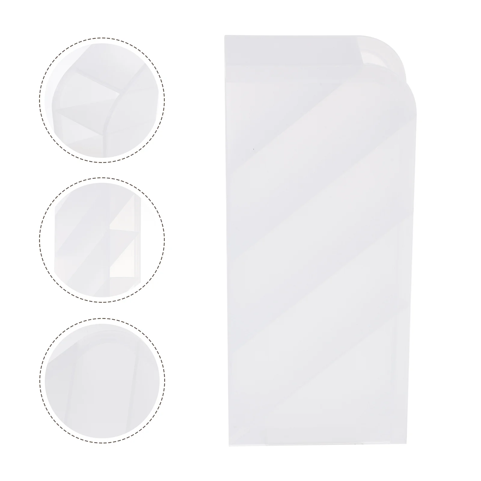 

1pc Clay Storage Box Oblique Inserting Pen Holder Desktop Organizer Stationery Storage Rack For Home School Pen Container