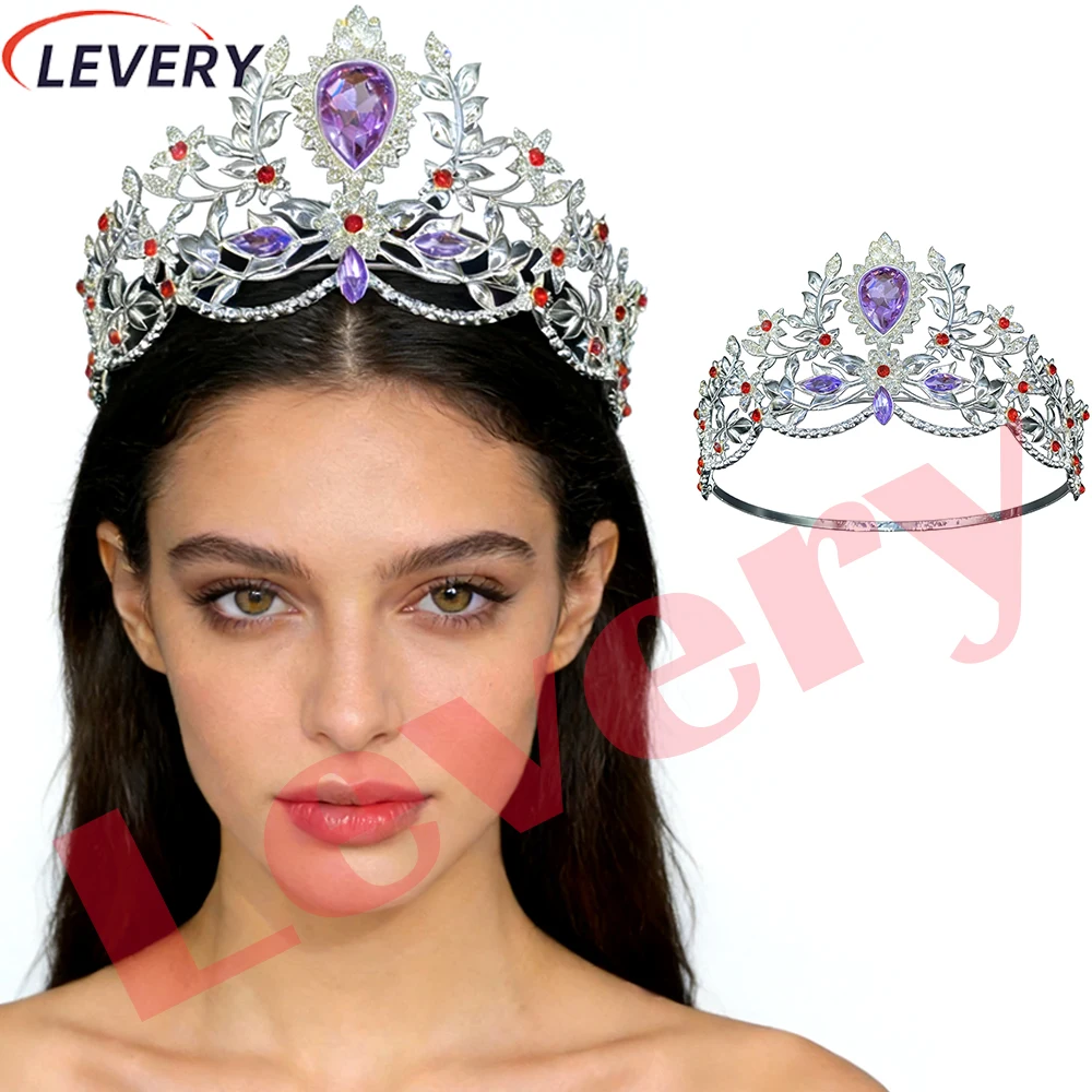 

Levery 2026 New Crowns for Women Pageant Large Rhinestone Bridal Crown and Tiara for Wedding Prom Quince Pageant Party