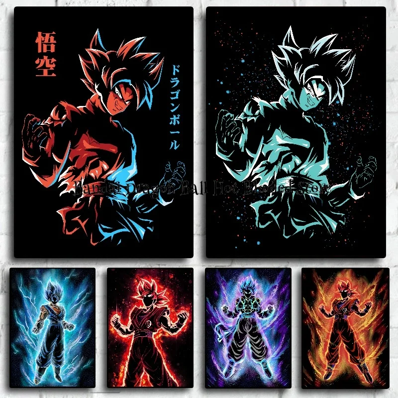 

Canvas Wall Art Dragon Ball Goku Aesthetic Poster Room Home Decoration Paintings Classic Anime Birthday Gifts HD Poster Picture