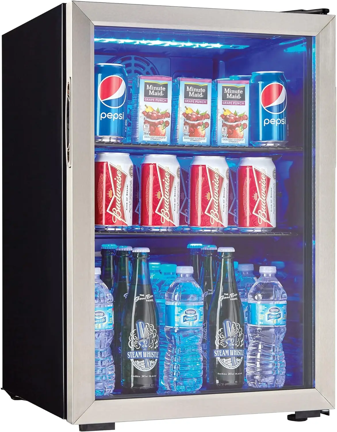 NO.1 DBC026A1BSSDB 95 Can Beverage Center, 2.6 Cu.Ft ตู้เย็นสําหรับชั้นใต้ดิน, ห้องรับประทานอาหาร, ห้องนั่งเล่น, ตู้แช่เครื่องดื่มที่สมบูรณ์แบบสําหรับ B