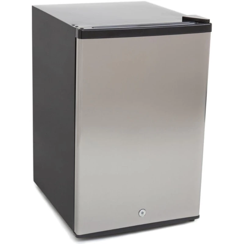 CUF-210SS Mini, 2.1 Cubic Foot Energy Star Rated Small Upright Freezer with Lock, Stainless Steel, Black