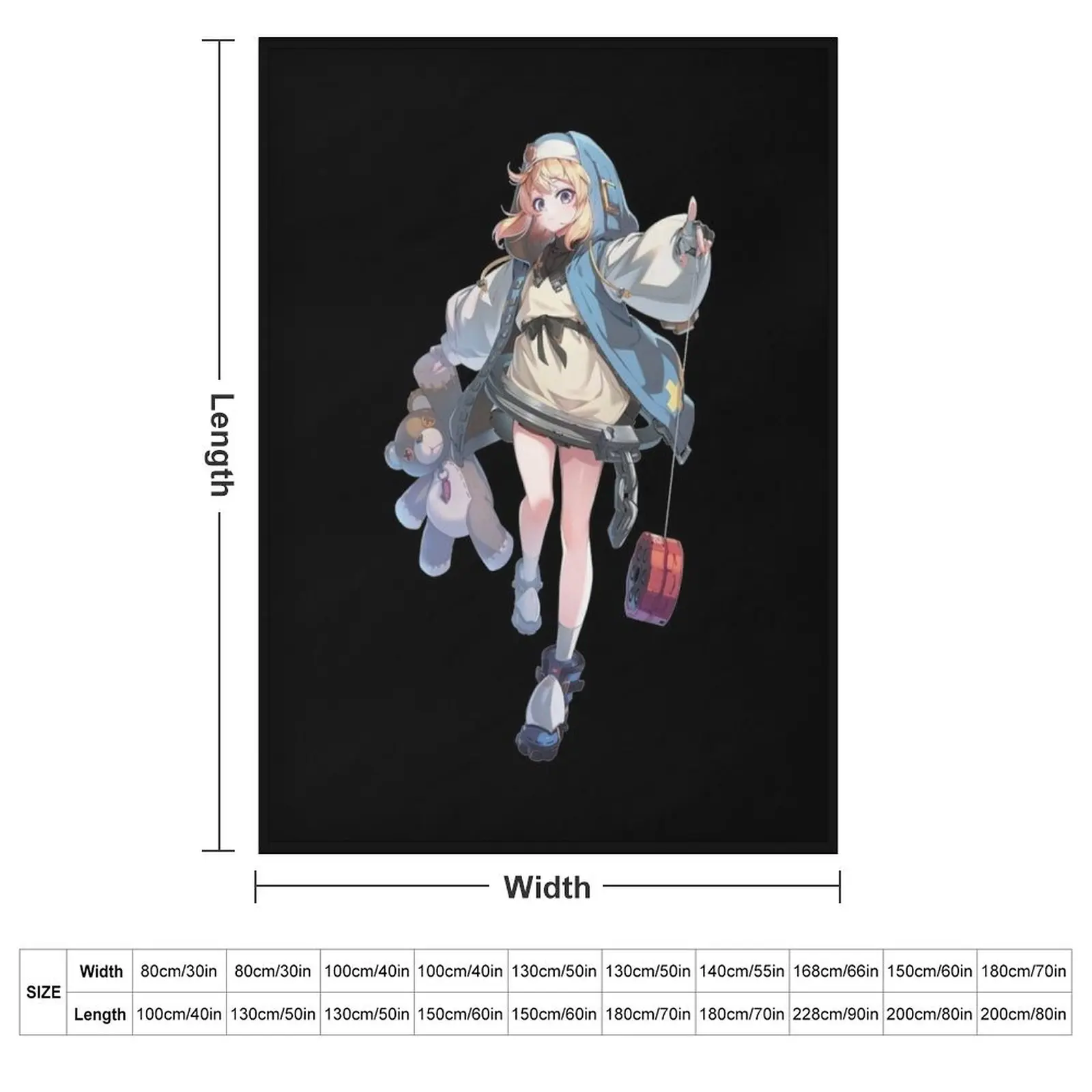Bridget - The Guilty Gear Throw Blanket For Sofa Thin Designers Sofa Throw sofa bed Blankets
