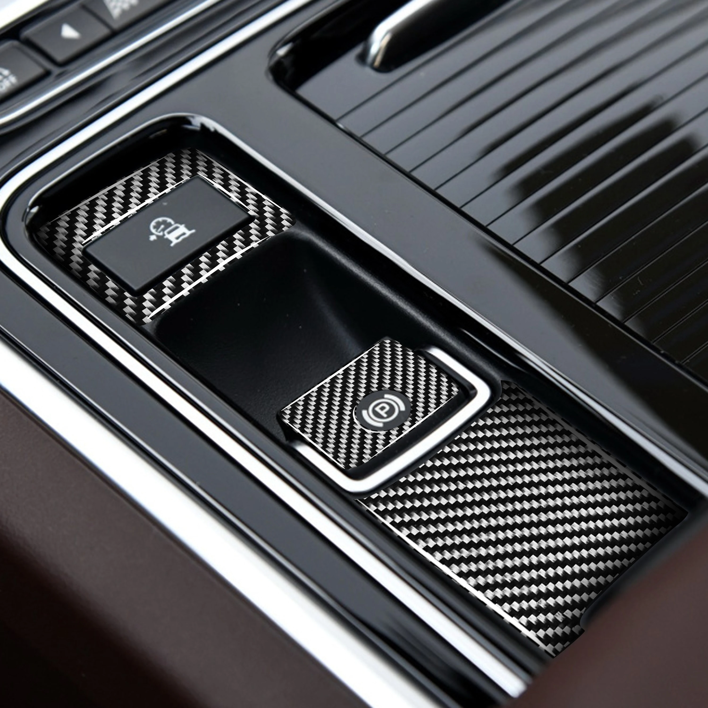 For Jaguar F-PACE X761 XE X760 XF X260 XJ 2016 2017 2018 2019 2020 Accessories Carbon Fiber Stickers Car Interior Decorative