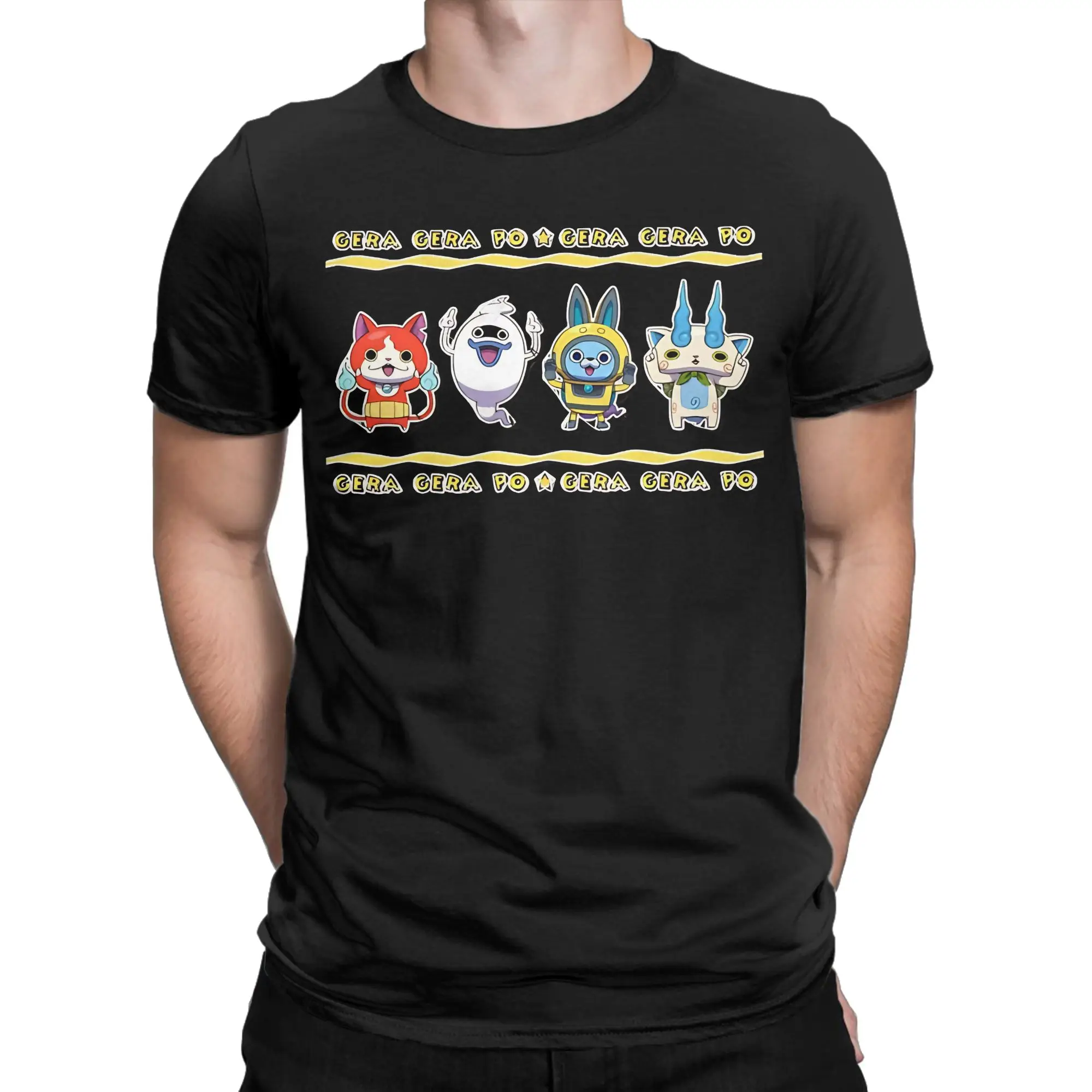 Men Women Yokai Watch Game T Shirts Jibanyan Komasan 100% Cotton Clothes Funny Short Sleeve Crewneck Tee Shirt Gift Idea T-Shirt