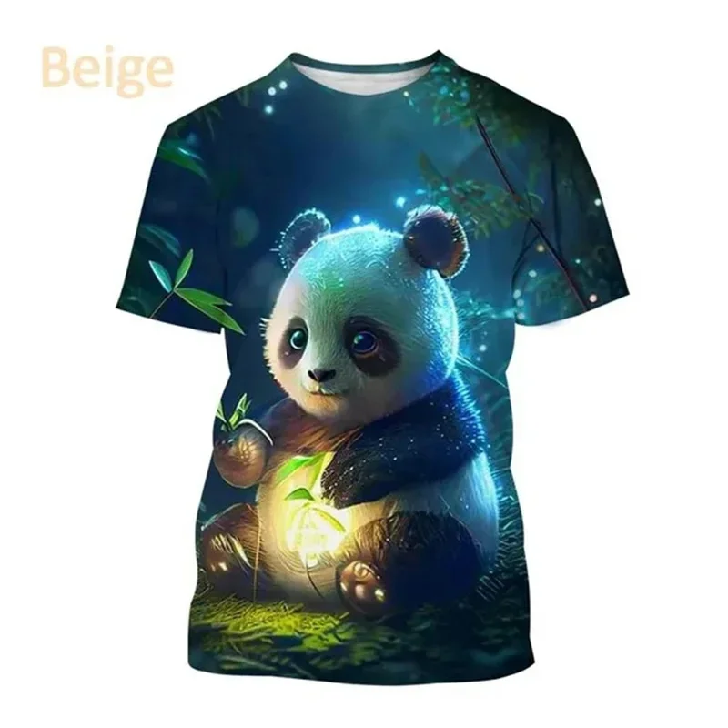 

New Summer 3D Printing Cute Animal Panda T Shirt Chinese National Treasures Graphic T-shirts For Men Harajuku Funny Short Sleeve