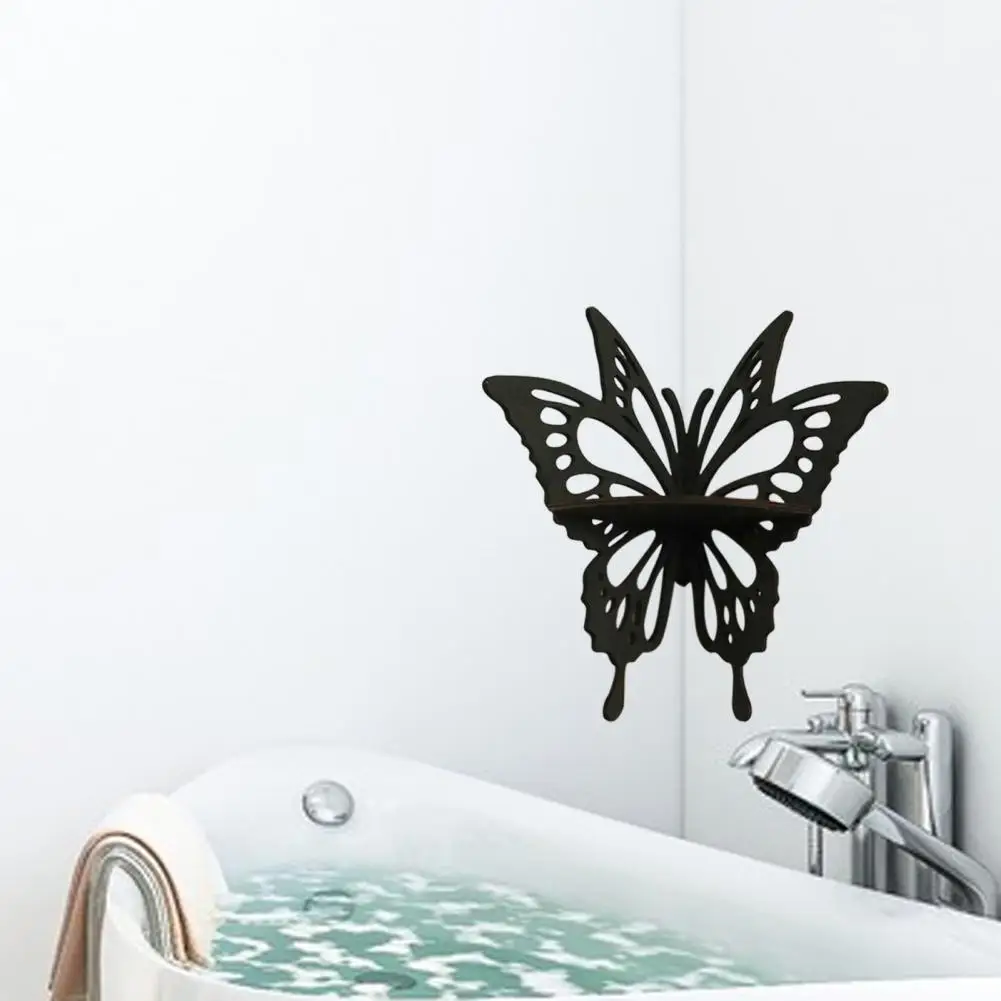 Corner Shelf Easy Assembly Shelf Elegant Butterfly Storage Rack Display Shelf for Wall Corner Strong Load-bearing Decoration