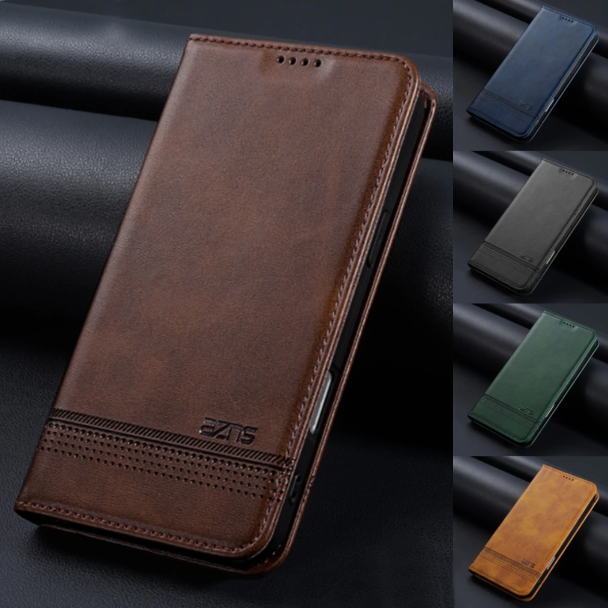 Magnetische Flip-Leder-Handyhülle für iPhone 17 15 16 Pro Max Air 14 13 12 11 XR XS Max 7 8 Plus SE Wallet Slot Kartenhalter-Abdeckung