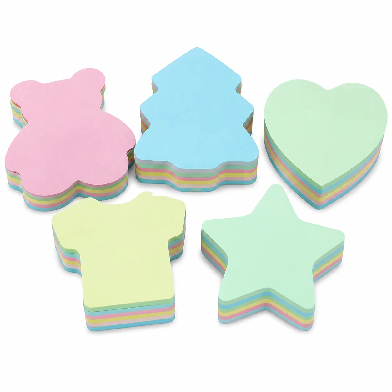 Sticky Notes Bulk – 100/1000 Sheets, Square, Heart, Star, Bear, Tree, Shirt Shapes (for Office Memos, Planners & Reminders TMZ