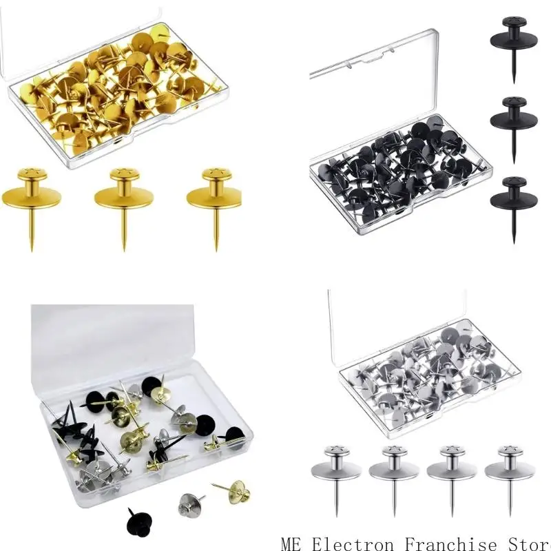 T5EA 30PCS Плоская головка PUL PIN -штифт I формируйте металлические штифты для доски объявлений в плане изъятной платы плава