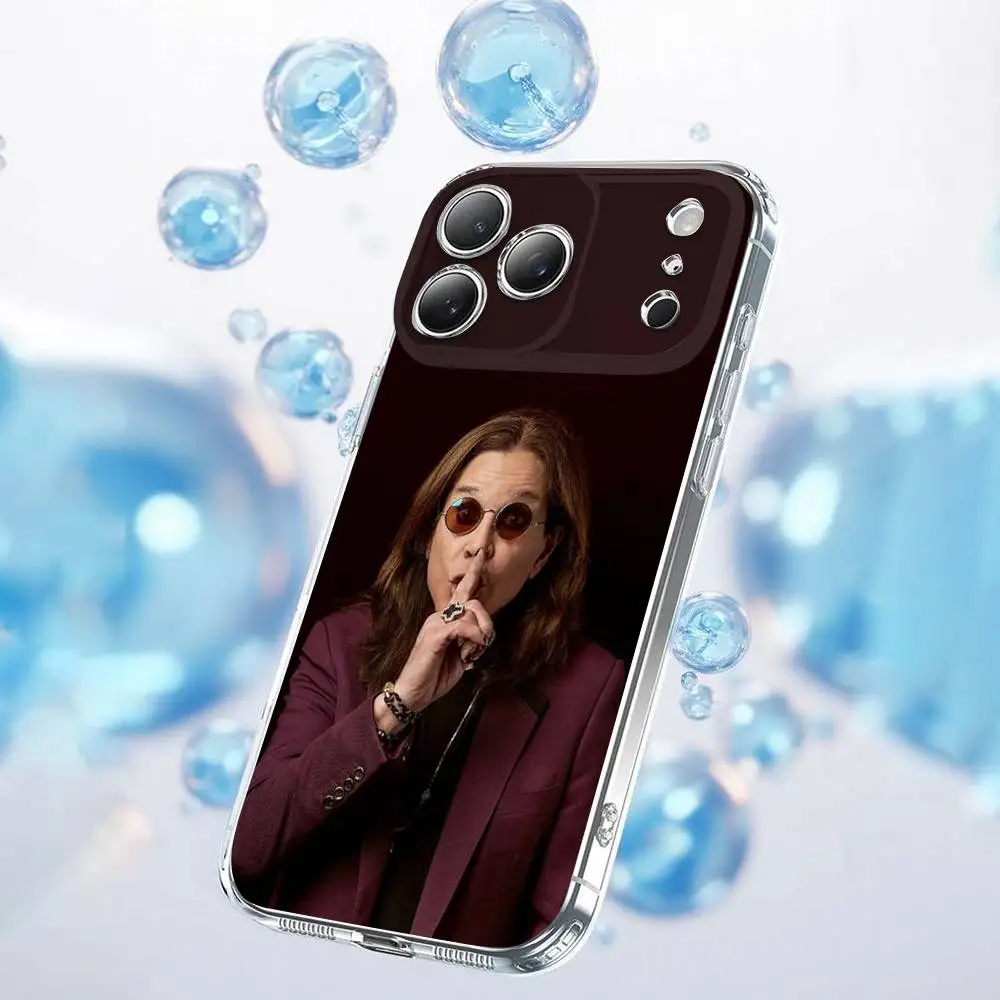 Capa de telefone Singer O-Ozzy Osbourne para iPhone 17,16,15,14,13,12,11 Plus,Pro,Max,Plus,E,Air,Mini Capa transparente
