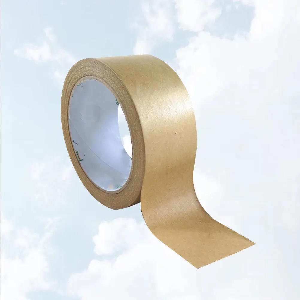 

60Mm Kraft Paper Tape High Adhesion Solid Color for DIY Craft Gift Wrapping Decoration Paper Tape Strong Hold Weather Resistant