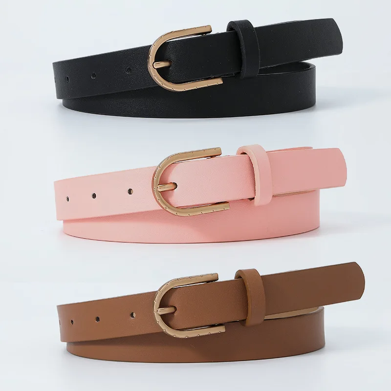 

Europe and The United States Summer Fashion Simple Belt Female Hundred with Dress Jeans with Decorative Pin Buckle Female Belt