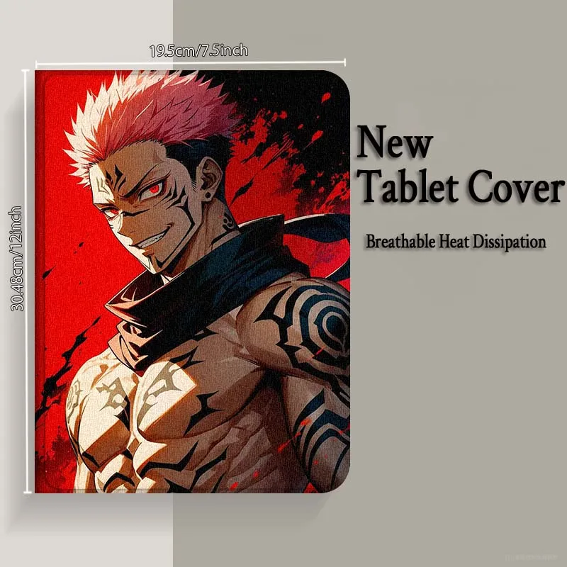 Jujutsu Kaisen كول أنيمي ل ممن لهم الوسادة 2 3 4 Neo Air SE X Pro 10.36 11 11.4 11.61 12.1 13.2 بوصة 2025 حافظة كمبيوتر لوحي قابلة للطي