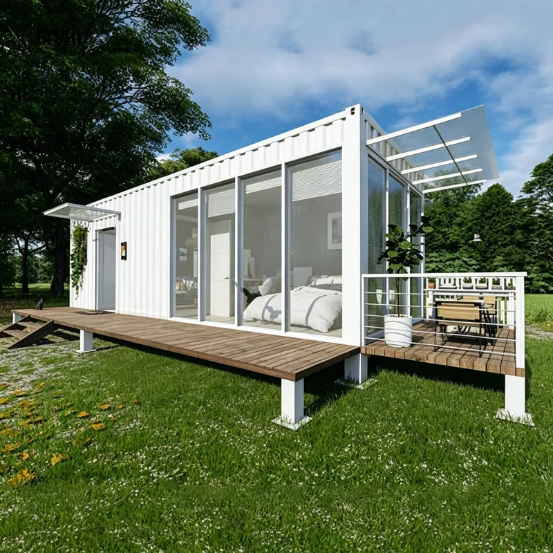 Prefabricated Home Modular Container House Wind Waterproof Solid Structure Safe For Outdoor Long Time Placement