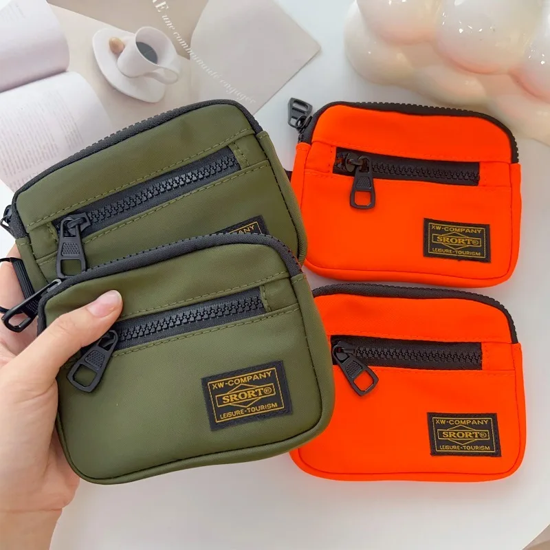 2025 New Durable Oxford Money Coin Purse with Key Ring Waterproof Wear-resistant Wallet Money Bag Male Female Credit Card Holder