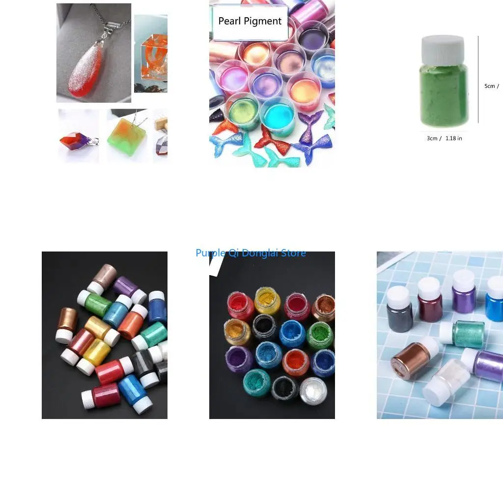 L21E 10g Bottled Pearl Powder Glitter Crystal Mud Powder Handmade Diy Soap