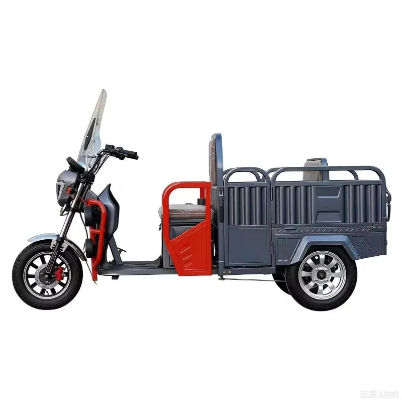 Heavy Duty 800W Electric Cargo Tricycle-Open Split Shift Axle Aluminum Wheels Front Disc Brake 300-400kg Payload Factory Direct