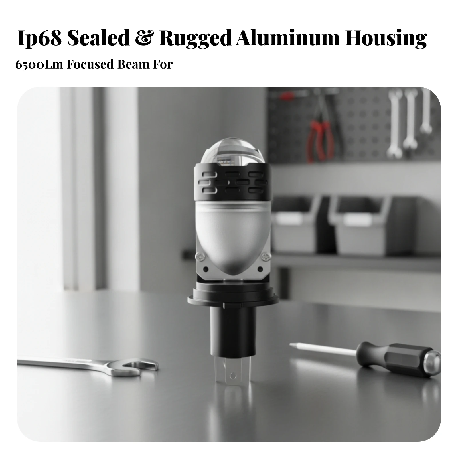 H4 Direct-Insertion LED Motorcycle Headlight Bulb 12V Motorcycle Headlight Bulb with Integrated Optical Lens Lens Waterproof