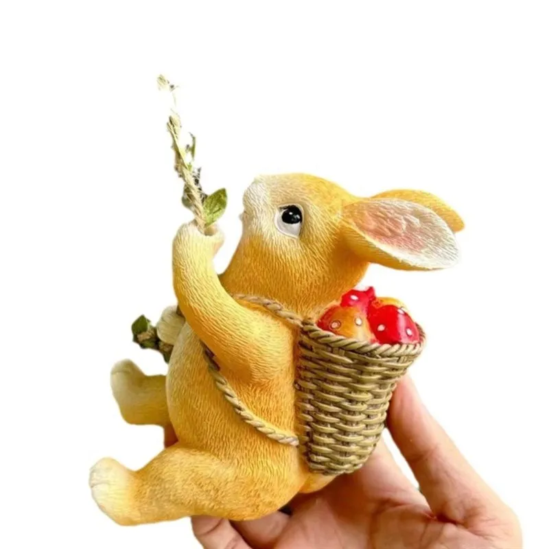 ウサギがパイプを登る ガーデン 庭園 ランドスケープ バルコニー装飾 クリエイティブな動物 屋外 ホームデコレーション アクセサリー