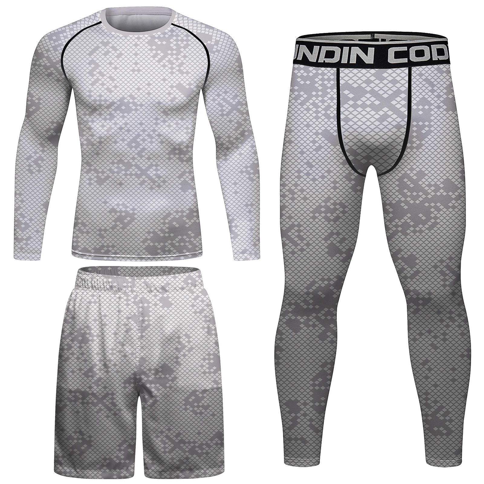 

Cody Lundin Мужская компрессионная рубашка с длинным рукавом BJJ MMA, спортивные костюмы из 4 предметов