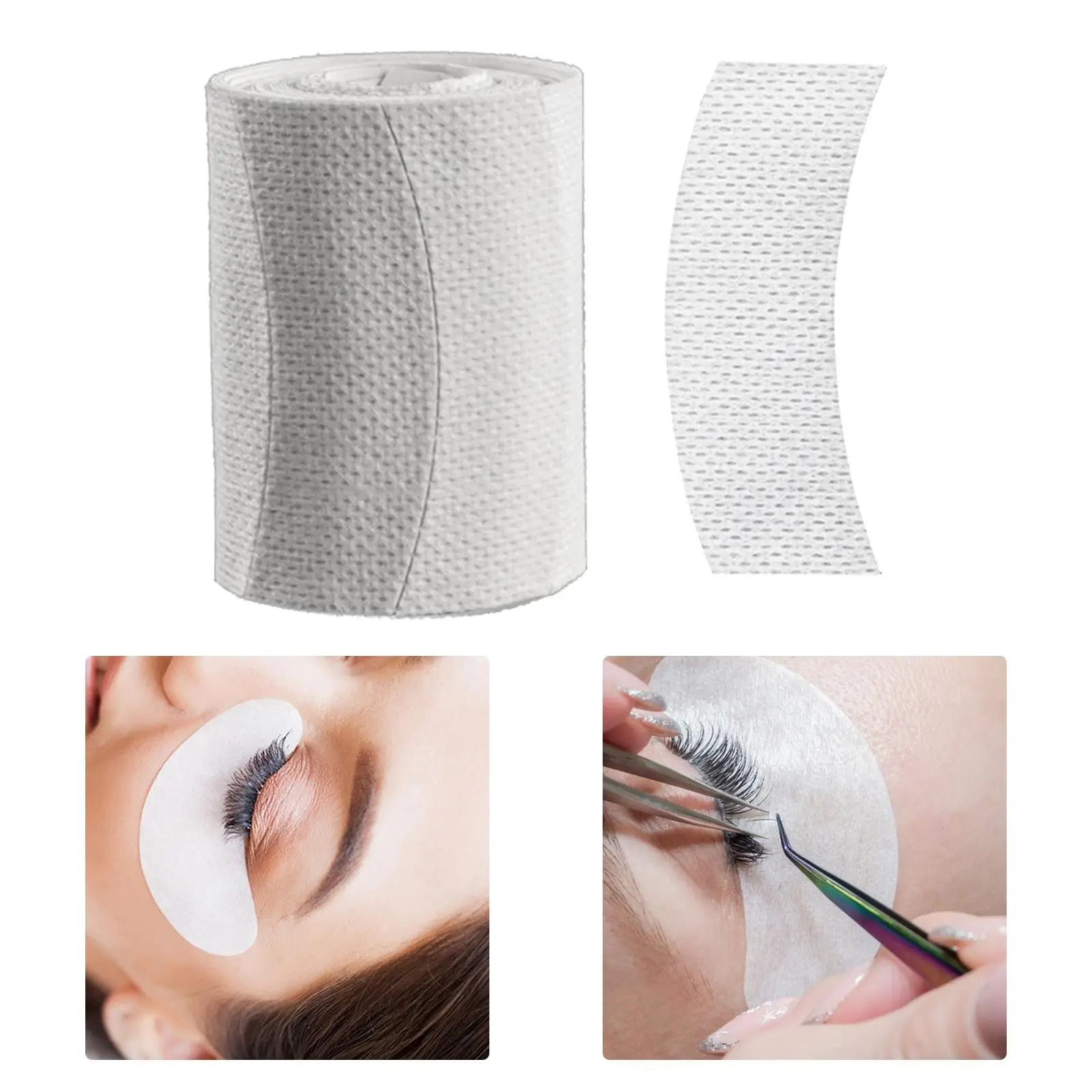 Patchs pour les yeux, coussinets sous les yeux pour la pose d'extensions de cils, matière en coton douce et confortable pour les salons de maquillage